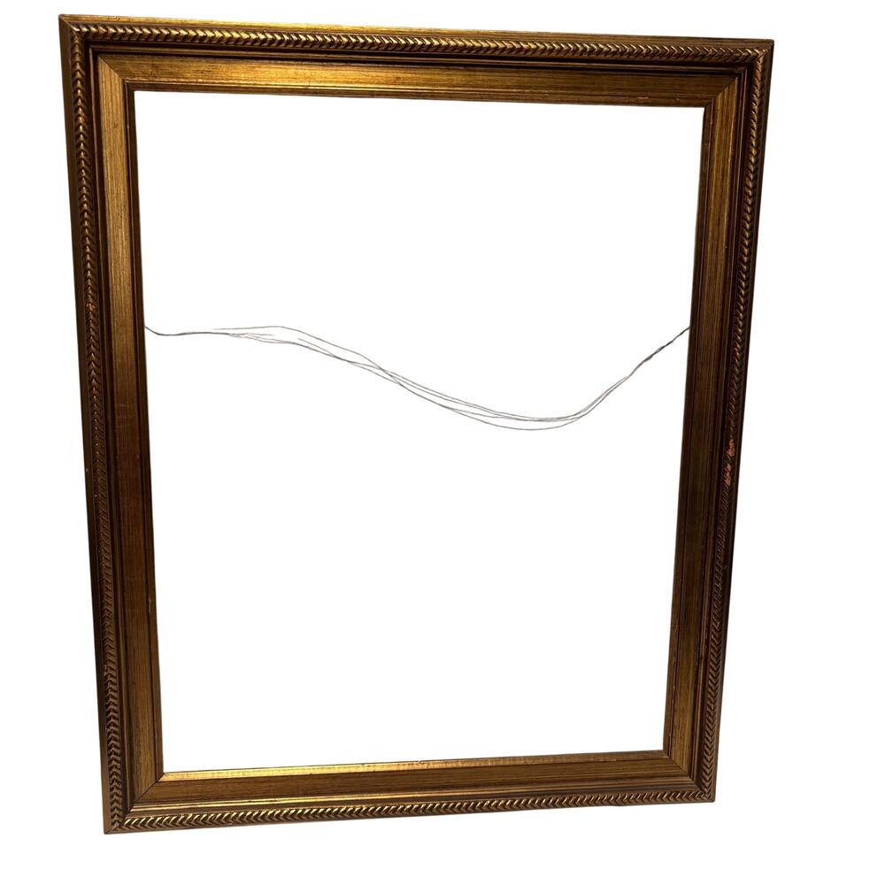 Ornate VTG 19x23" Gold-Gilt stepped molding profile Picture Frame fits 16x20"
